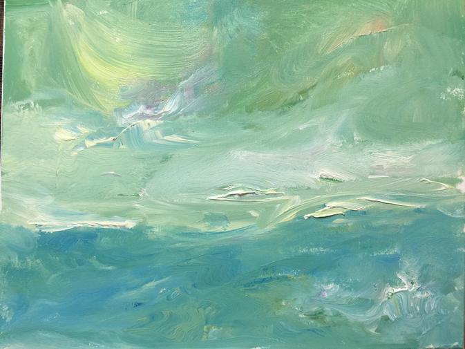 Ocean Breeze Artist Lauri Matisse Fayetteville arkansas acrylic painter 